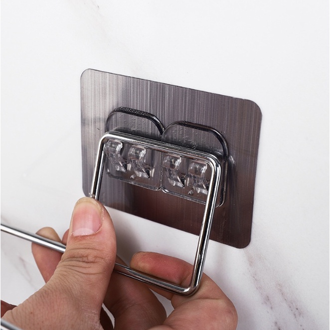 Thanh Móc Inox treo Cuộn giấy, Khăn lau bếp, Giấy vệ sinh dán tường chắc chắn