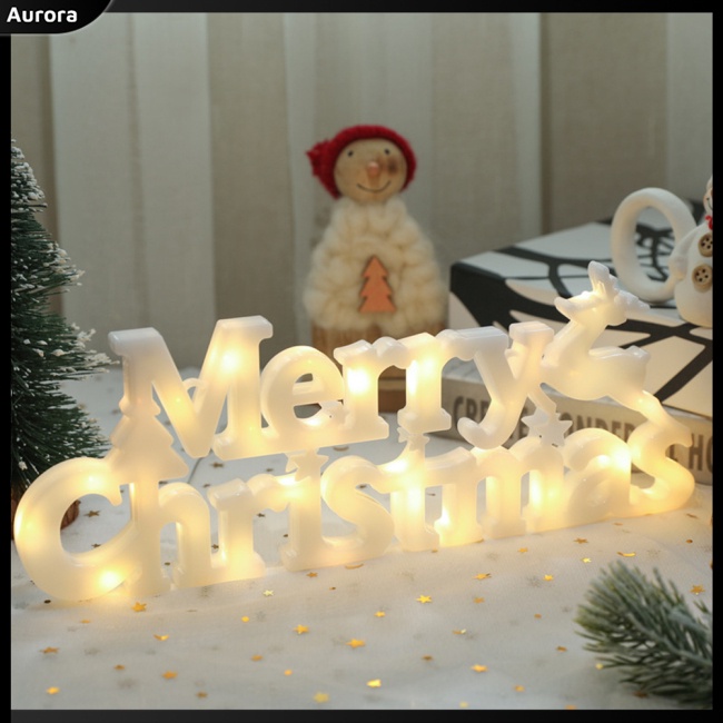 Đèn Led Hình Chữ Merry Christmas Trang Trí Cửa Sổ / Tường / Cửa Ra Vào Dịp Giáng Sinh Năm Mới