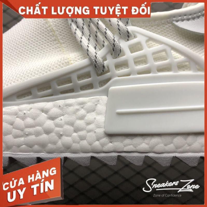 (FREE SHIP + HỘP + QUÀ) Giày thể thao NMD Human Race Pharrell Trắng chữ đen siêu đẹp cho nam và nữ