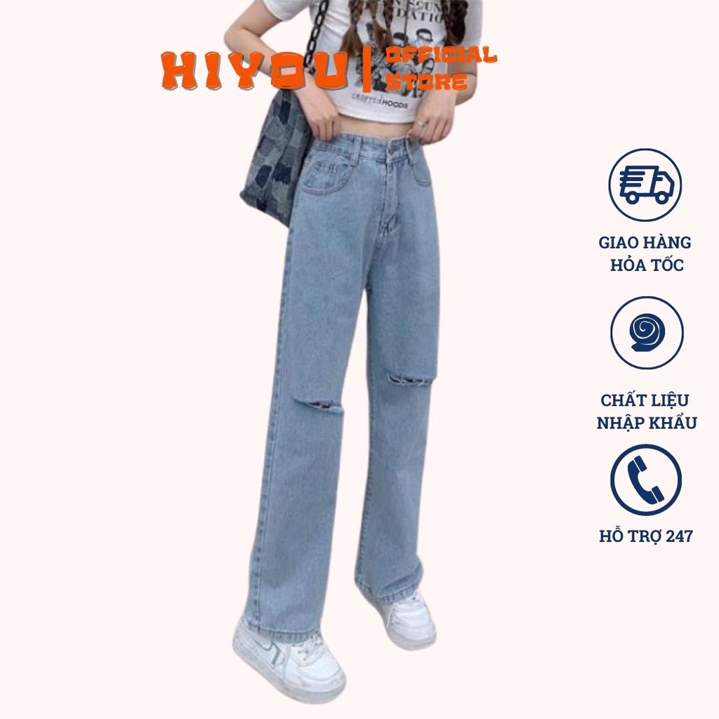 Quần jeans nữ rách 2 gối tạo sư cá tính năng động hottrend 2021
