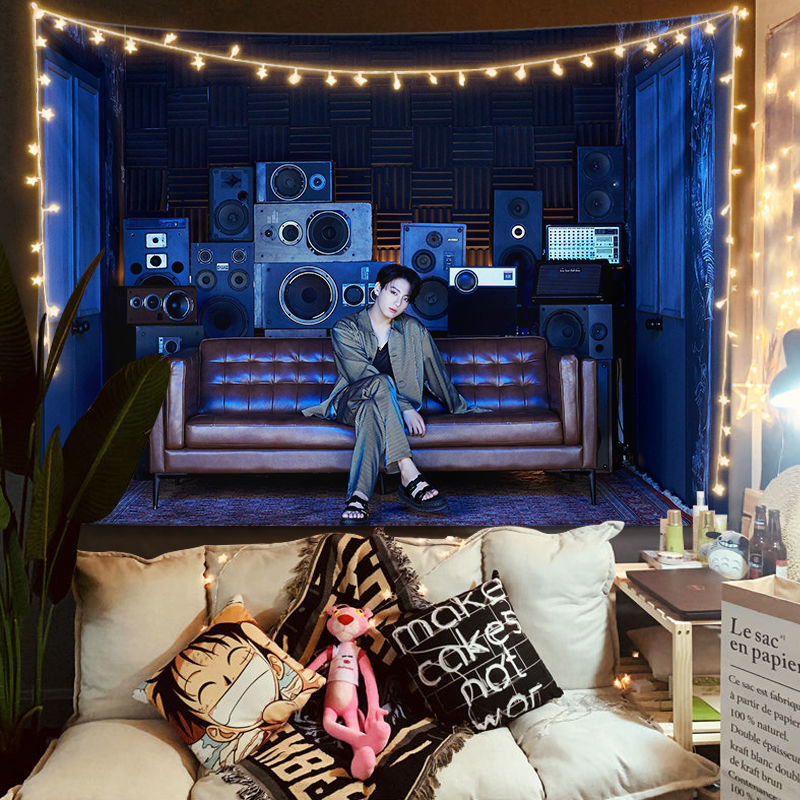 Tranh Vải Treo Tường Trang Trí Hình Nhóm Nhạc Bts