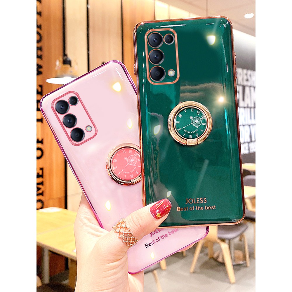 Ốp điện thoại mạ điện có vòng nhẫn đỡ sang trọng dành cho oppo f11 pro f9 r11 r11s plus r9s plus reno 2