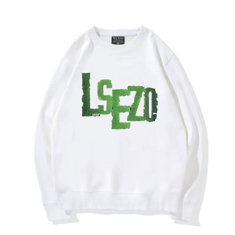 SELVZE Áo sweater cổ tròn dáng rộng in họa tiết phong cách retro Mỹ thời trang cá tính cho nữ