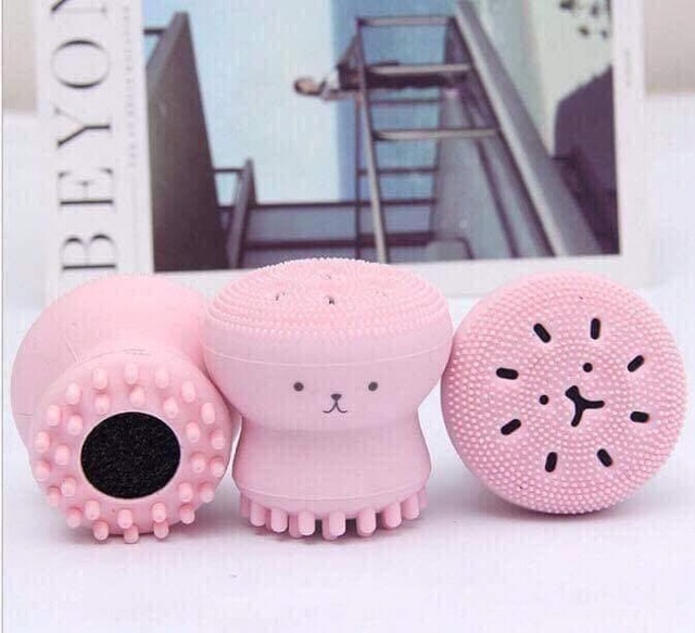 Rửa mặt silicon hinhh bạch tuộc siêu tạo bọt