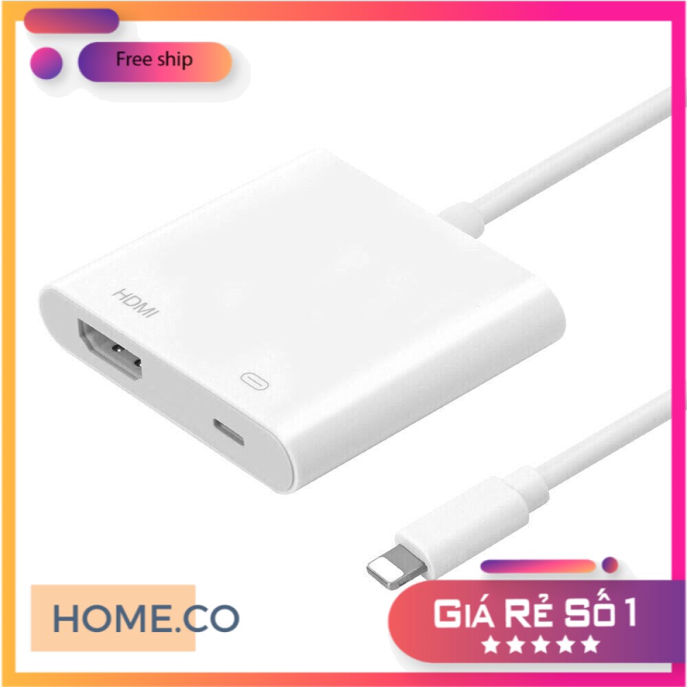 Cáp chuyển Lightning to HDMI cho Iphone, ipad chất lượng cao 1080P, HDMI cho iphone, lightning sang HDMI