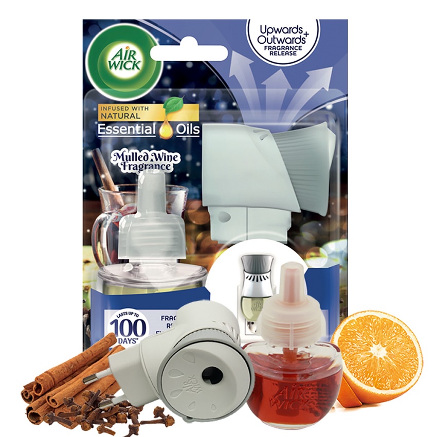 Bộ Tinh Dầu Cắm Điện Airwick AWK0503 Mulled Wine 19ml (Hương cam, quế, đinh hương)