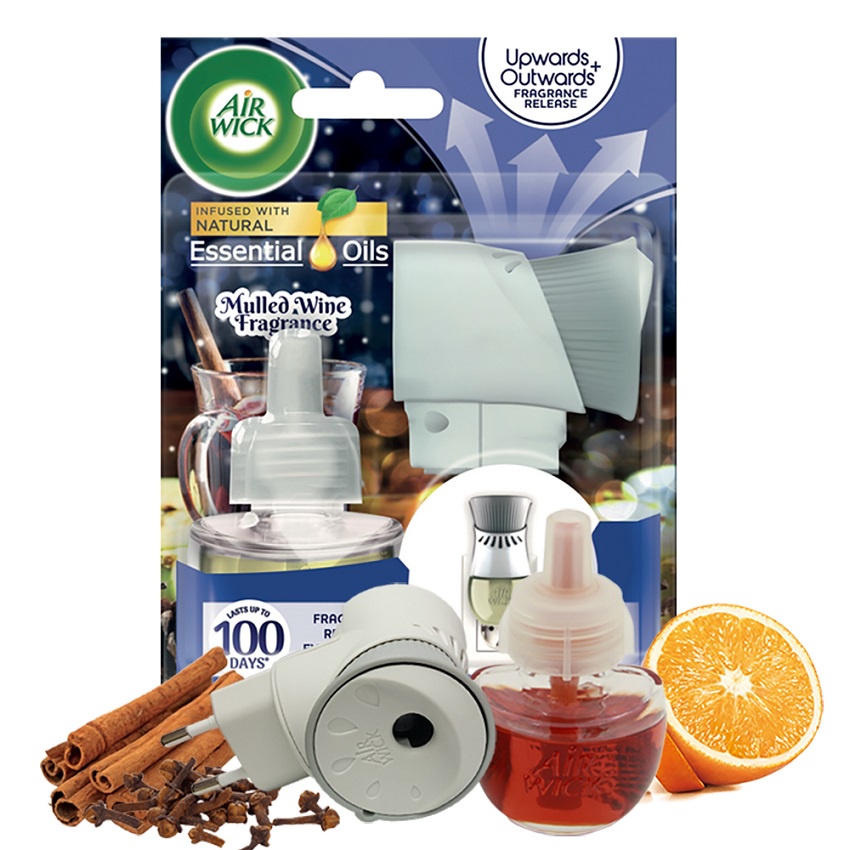 Bộ Tinh Dầu Cắm Điện Airwick AWK0503 Mulled Wine 19ml Hương cam, quế, đinh