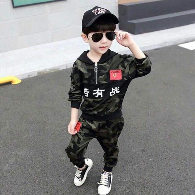 Bộ lính size Đại cho bé trai 18-35kg