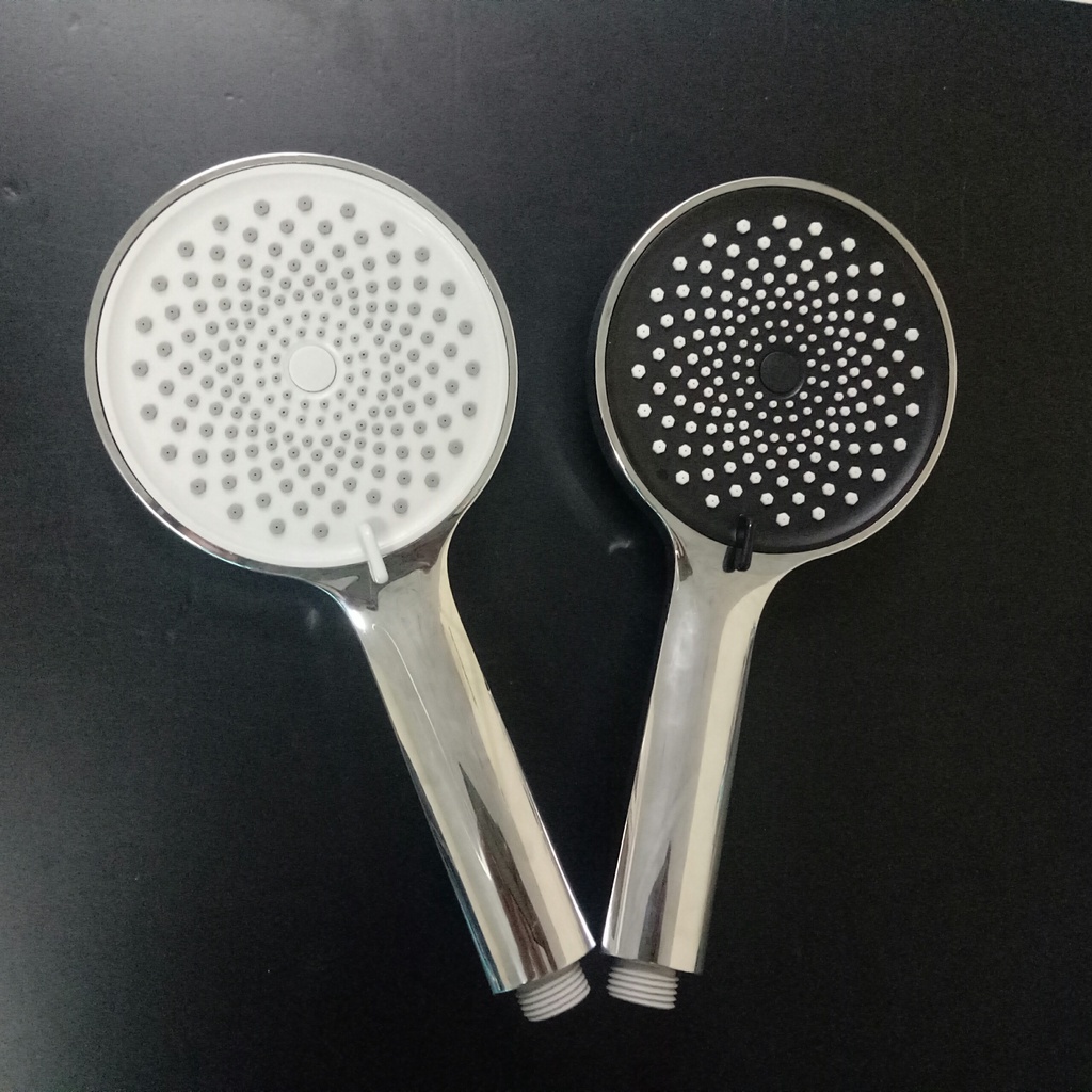 Tay sen, đầu vòi sen tắm nhựa ABS tròn mặt to 12cm, 3 chế độ nước lắp đặt thay thế cho sen cây phòng tắm
