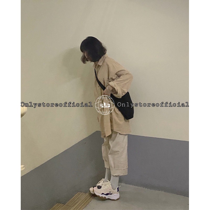 set sơmi (oversize) +quần ống rộng,cần tư vấn nhắn shop