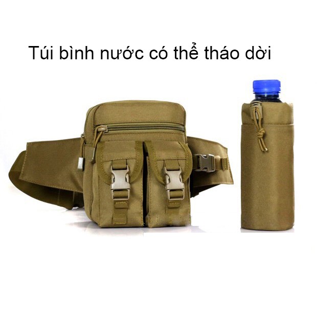 Túi bao tử kèm túi đựng bình nước.