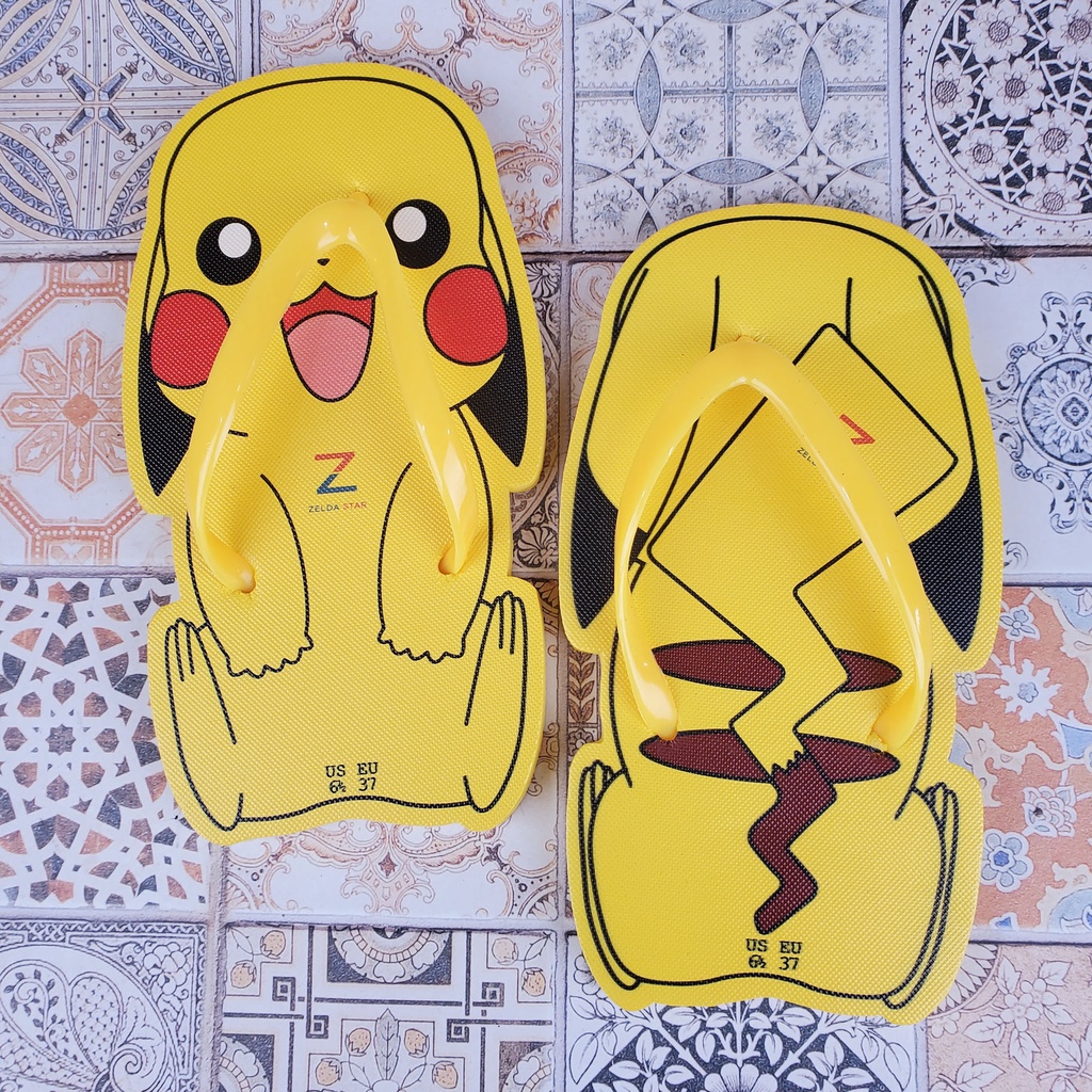 Dép Xỏ Ngón Nữ Dép Nữ Thời Trang Dép Đi Trong Nhà Hình Pikachu ZELDA STAR