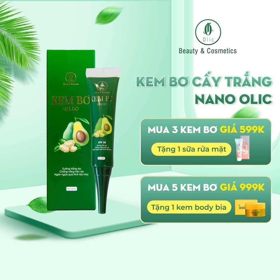 Combo 3 Liệu trình Huyết Thanh Truyền Trắng Olic và kem bơ cấy trắng olic tặng kèm