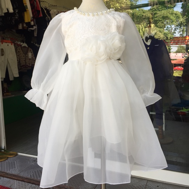 Váy cô dâu 🍓 đính cổ Ngọc cho bé