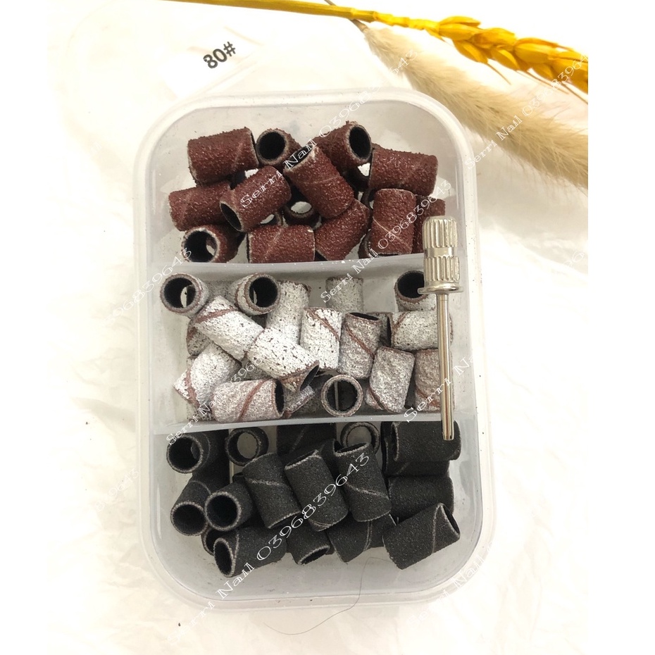 Hộp Đầu Mài Giáy Nhám, Mài Móng 3 size
