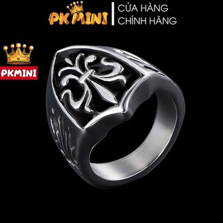 [MIỄN SHIP] Nhẫn Chrome Hearts Titan Mạ Bạc Hình Chiếc Khiêng Đủ Size