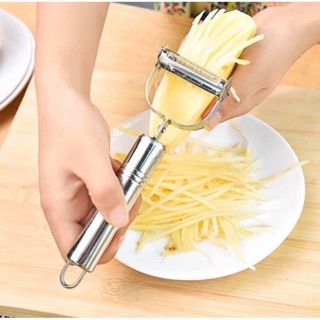 Dao nạo rau củ quả đa năng 3 trong 1 bằng inox có thể bào sợi - hàng đẹp