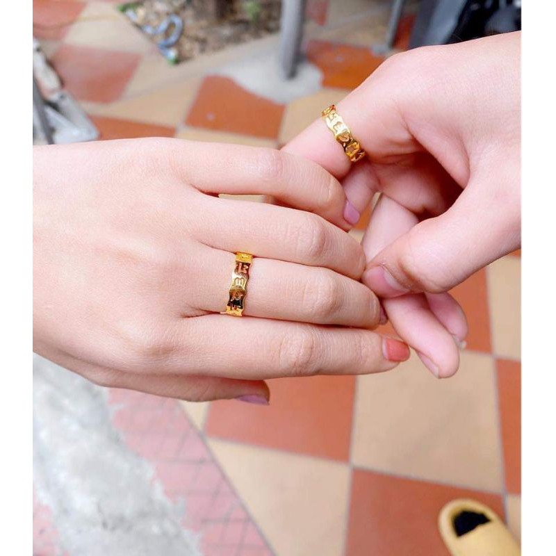 NHẪN KHẮC CHÚ KINH TÂM BÌNH AN VÀNG