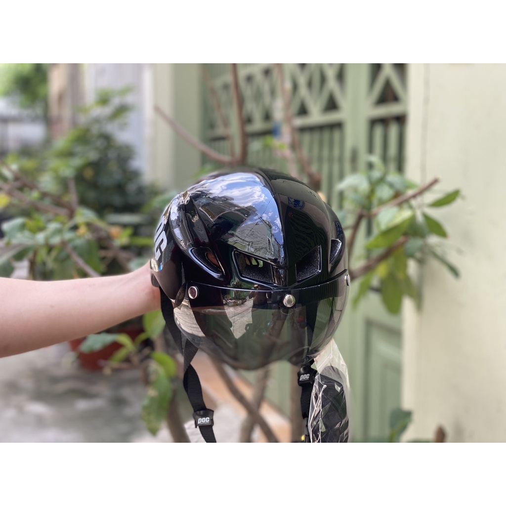 MŨ THỂ THAO POC 01 ĐEN BÓNG QUỐC DÂN , hàng chính hãng POC, KÈM KÍNH VÀ TÚI ĐỰNG NÓN, BẢO HÀNH 365 NGÀY