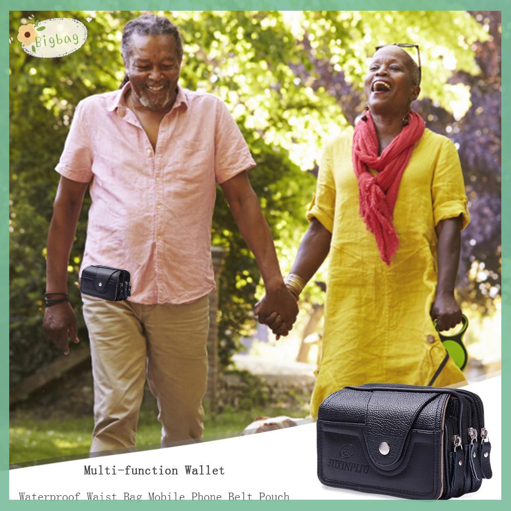 Túi da PU đeo hông đựng điện thoại đa năng chống thấm nước