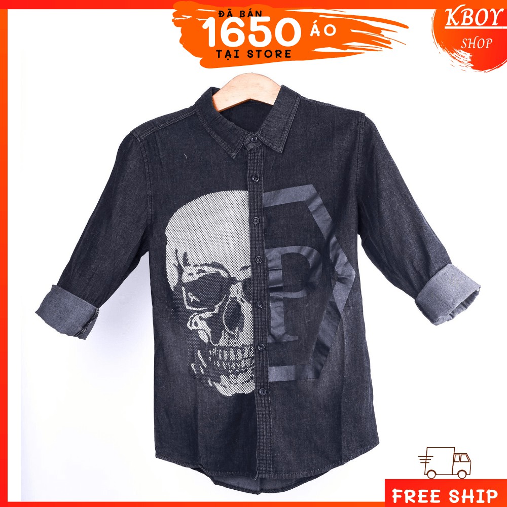 Áo sơ mi tay dài, cổ bẻ họa tiết độc lạ, hàng quãng châu cao cấp/ cá tính, trẻ trung/ 2 màu xanh,đen, bigsize - 395 | BigBuy360 - bigbuy360.vn