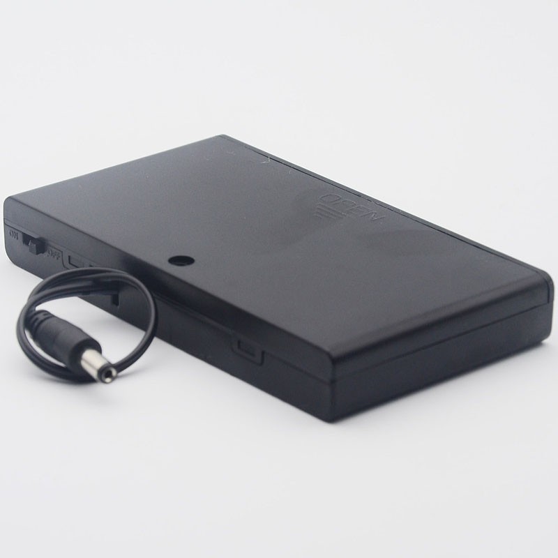 Set 1 / 2 Hộp Đựng Pin 12V 8 x AA Kèm Đầu Chuyển Đổi DC