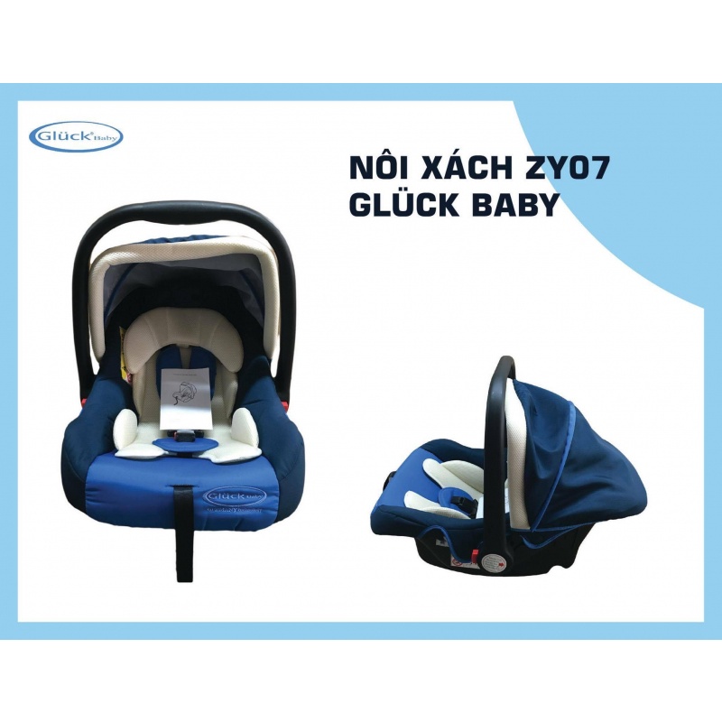 Ghế ngồi ô tô kiêm nôi xách tay GLUCK BABY ZY- 07-[FREE SHIP] TỪ ĐƠN 50K