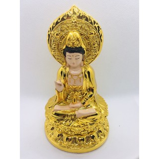 Tượng phật bà quan âm 2 mặt toạ sen