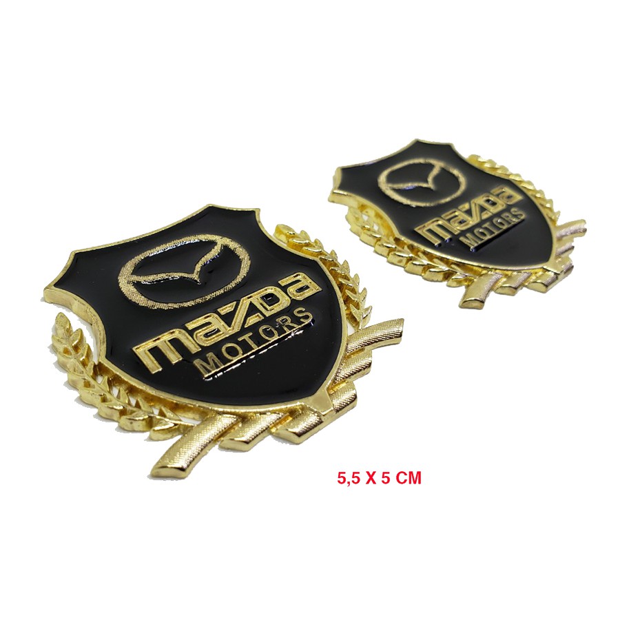 BỘ 2 TEM KIM LOẠI CHỮ MAZDA