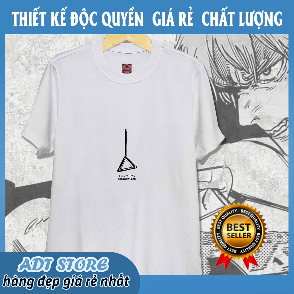 Áo thun Chainsaw Man - Denji's chainsaw pull handle Anime độc đẹp cực chât 2 màu trắng đen