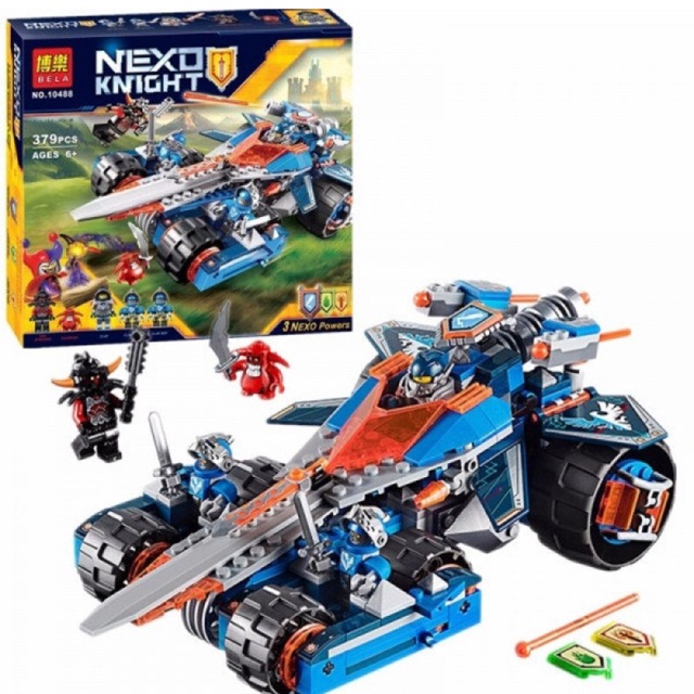 Siêu xe lưỡi kiếm của Clay Bela 10488 / Mã 81318 Nexo Knights ✨ Ảnh thật 2 ảnh cuối