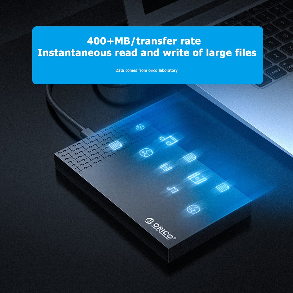 Hộp ổ cứng 2.5'' USB 3.1 Type C ORICO 2526C3-BK | BigBuy360 - bigbuy360.vn