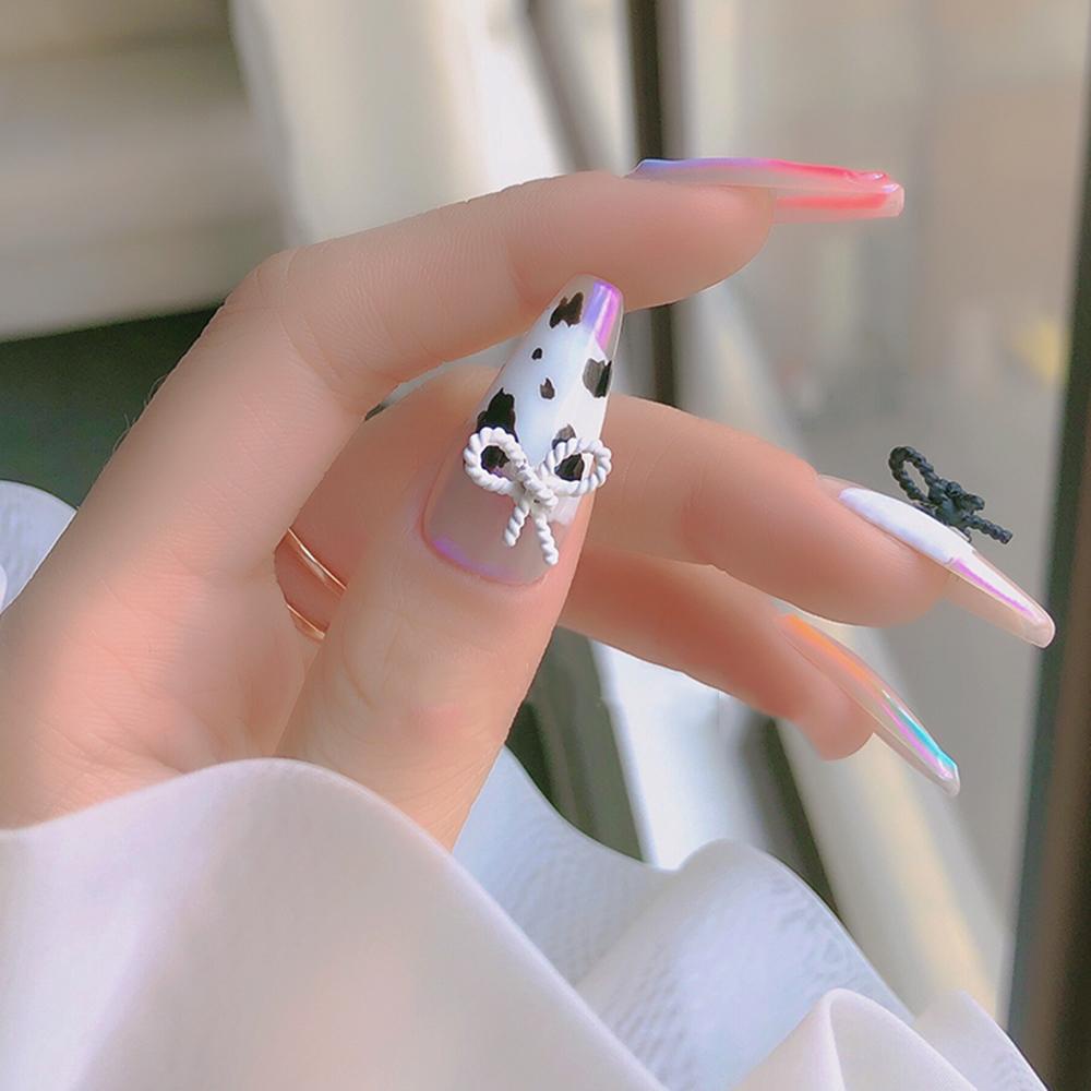 Phụ Kiện Trang Trí Móng Tay Hình Nơ Màu Sắc Ngọt Ngào Xinh Xắn