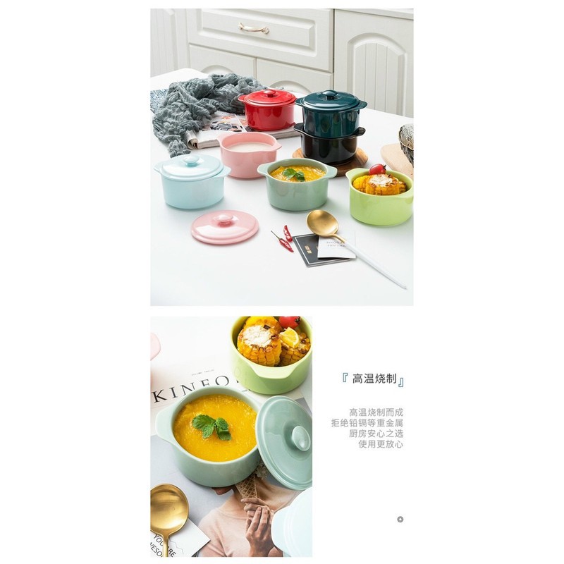 Bát nắp sứ, bát súp, bát chưng yến, bát ăn dặm cho bé