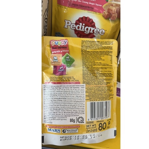 Pate cho chó Pedigree 80g, pate chó tươi ngon bổ sung dinh dưỡng thiết yếu cho thú cưng Củ Cải Pet Shop.