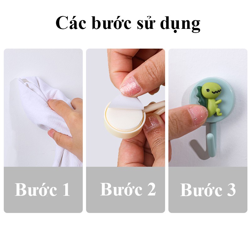 Móc treo đồ dán tường đa năng nhiều họa tiết hoạt hình cute dễ thương