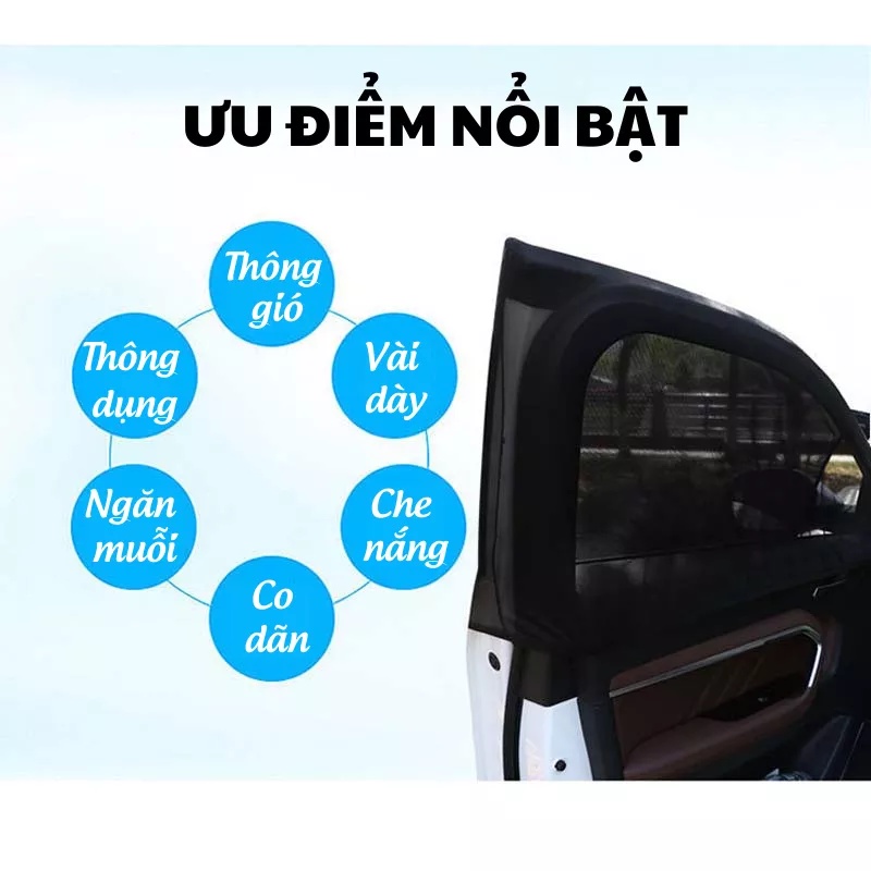 Rèm che nắng ô tô,thông gió che nắng, chắn côn trùng, che nắng giảm bức xạ-lakado