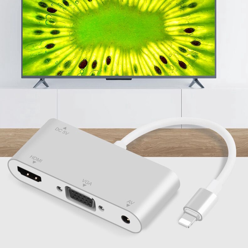 Thiết bị truyền tín hiệu hình ảnh lên TV kỹ thuật số jack cắm Lightning dành cho các thiết bị của Apple | BigBuy360 - bigbuy360.vn