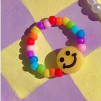 Nhẫn Mặt cười Smile cầu vồng Handmade bởi Aura