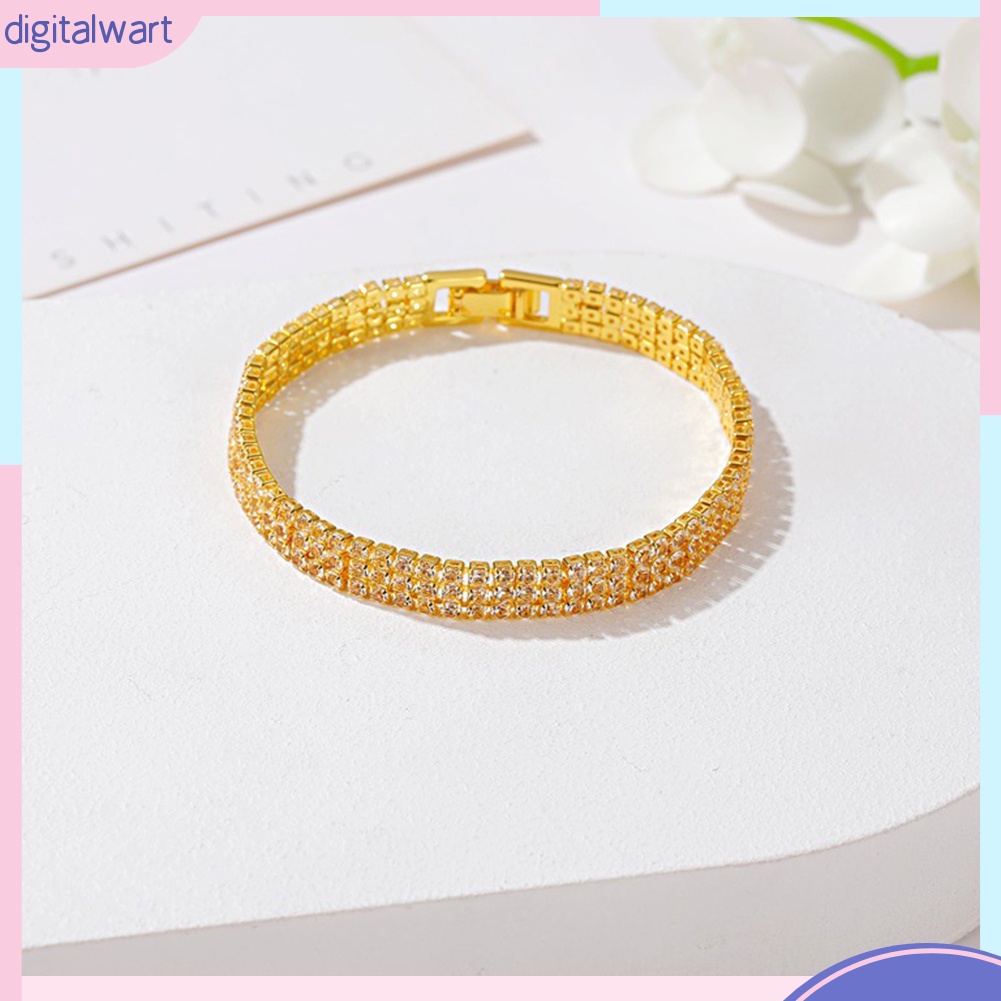 Vòng Tay Nữ Đính Đá 3 Hàng Sang Trọng