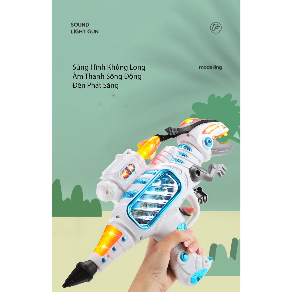 Hàng Sẵn Giao Ngay S.úng Đồ chơi khủng long Âm Thanh Rung lắc - Đồ chơi S.úng có nhạc, có đèn.. Dành Cho Trẻ EM