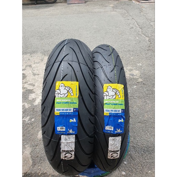 Vỏ lốp xe Michelin Pilot Street Radial cho Motor PKL: 120/70ZR17 và 180/55ZR17, giá 1 cái