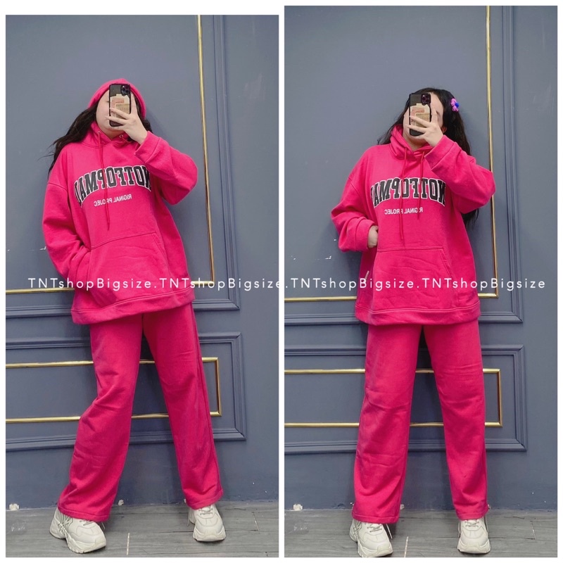 Áo HOODIE Nỉ Bông - QUẦN ỐNG RỘNG UNISEX [ TNT SHOP BIGSIZE 60KG 90KG ] | BigBuy360 - bigbuy360.vn