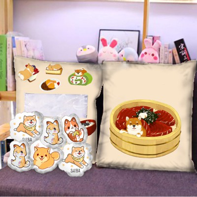 Gối gấu bông shiba GMC12 gối mochi bông size to 35 cm kèm gấu nhỏ bên trong gấu dễ thương