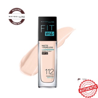Kem nền kiềm dầu, cho lớp nền mịn lì tự nhiên maybelline fit me matte poreless foundation spf22 30ml