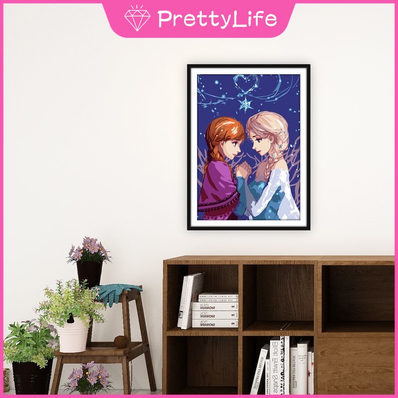 Bộ Tranh Đính Đá 5D Tự Làm 30x40cm Hình Tranh Aisha Trang Trí Nhà Cửa