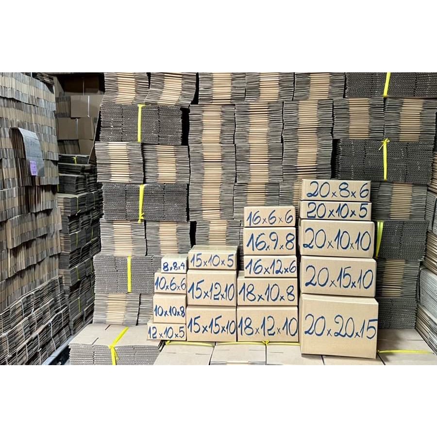 Combo 10 Hộp Carton HY - 15x12x10 - Hộp COD đóng hàng