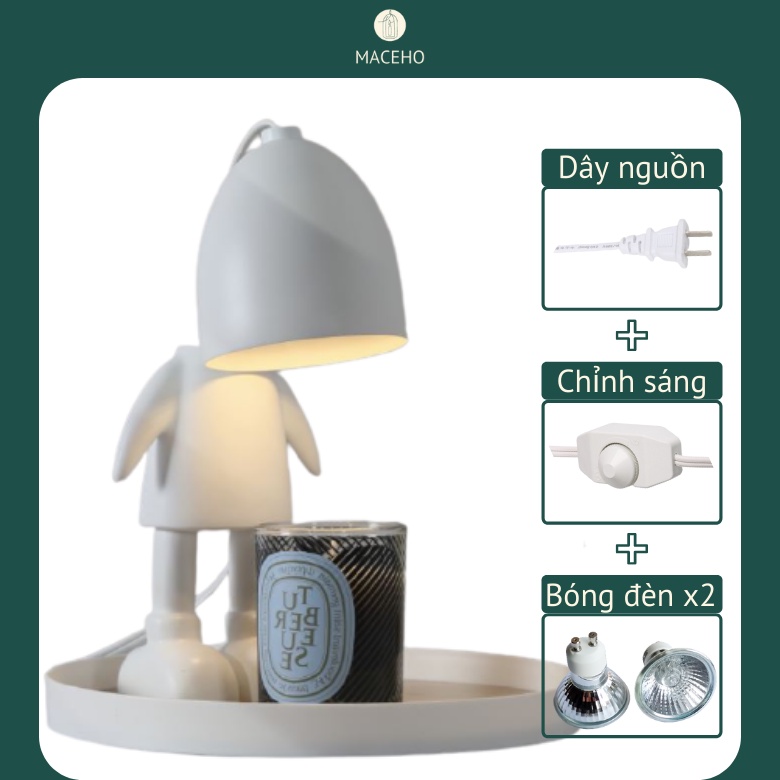 Đèn đốt nến thơm MACEHO ROBOT - New 2022 - Chỉnh được độ sáng