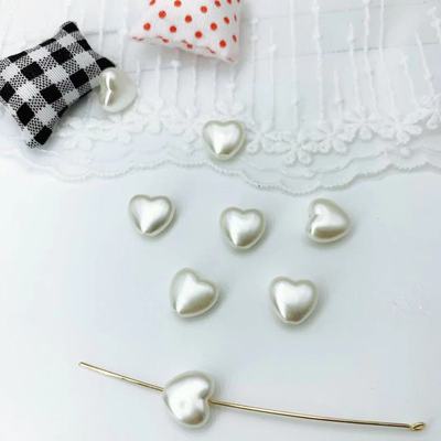 Bộ 200 Hạt Nhựa Acrylic Hình Trái Tim 10x11mm Làm Trang Sức