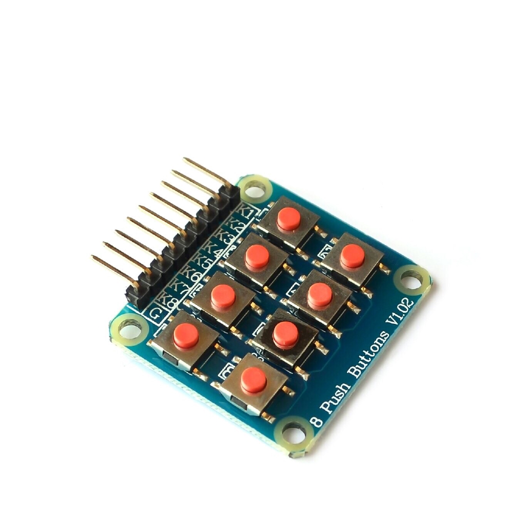 Bo mạch nút nhấn bàn phím ma trận 4x2 8 nút V1.00 cho Arduino AVR PIC 2*4 AVR PIC